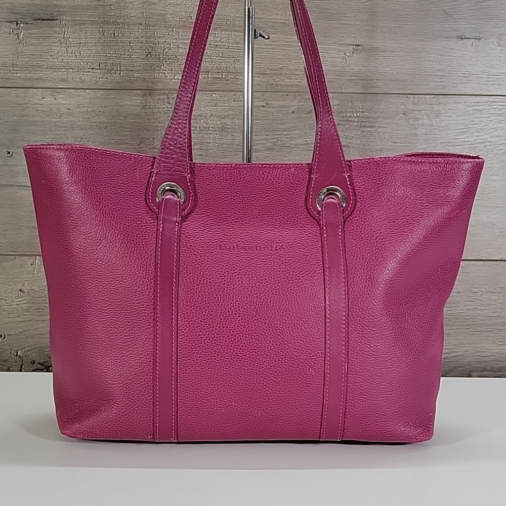 Longchamp Pink Pebbled Leather Tote - Picture 2 of 16